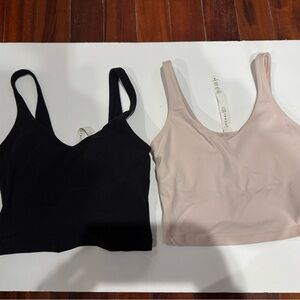 Lululemon align tanks VGUC size 4 black and Light Pink